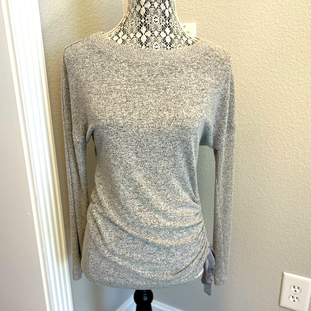 White House Black Market gray marled tunic sweater size Xxs